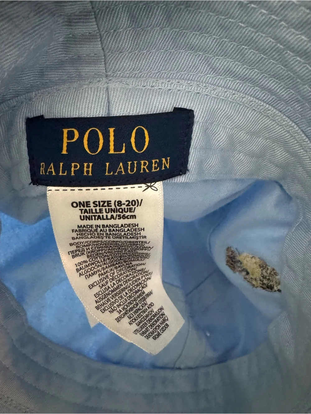 Polo by Ralph Lauren Boys Blue Kids Bucket Hat with Polo Bear Age 8-20 New